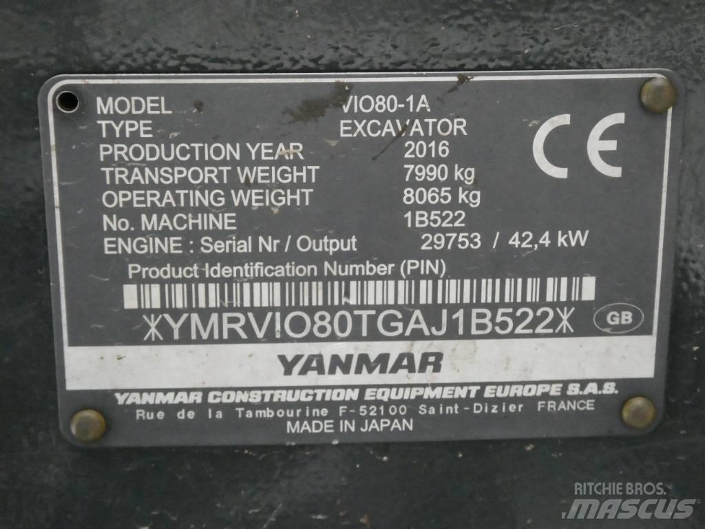 Yanmar Vio 80-1A Midigrävmaskiner 7t - 12t