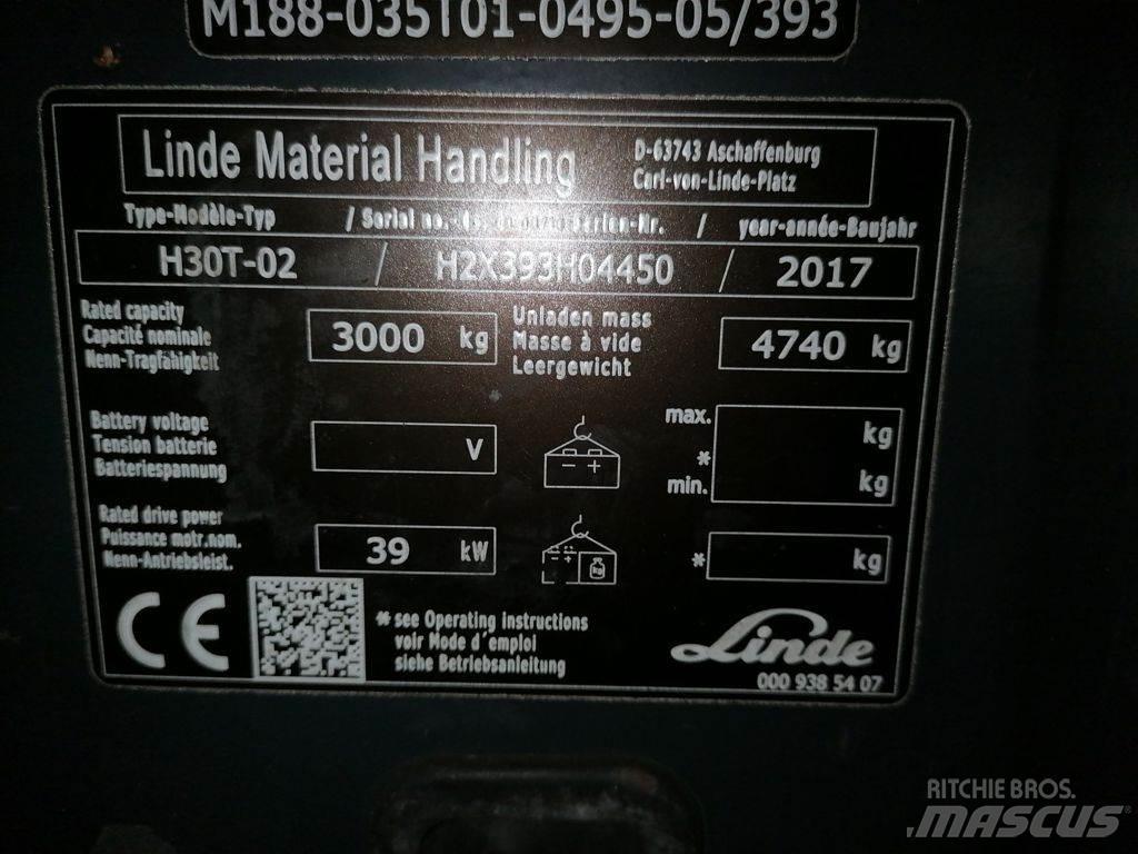 Linde H30T-02 Gasolmotviktstruckar