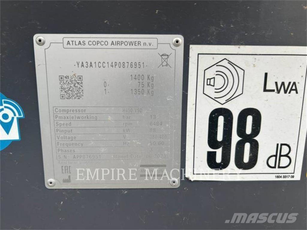 Atlas Copco H450 Kompressorer