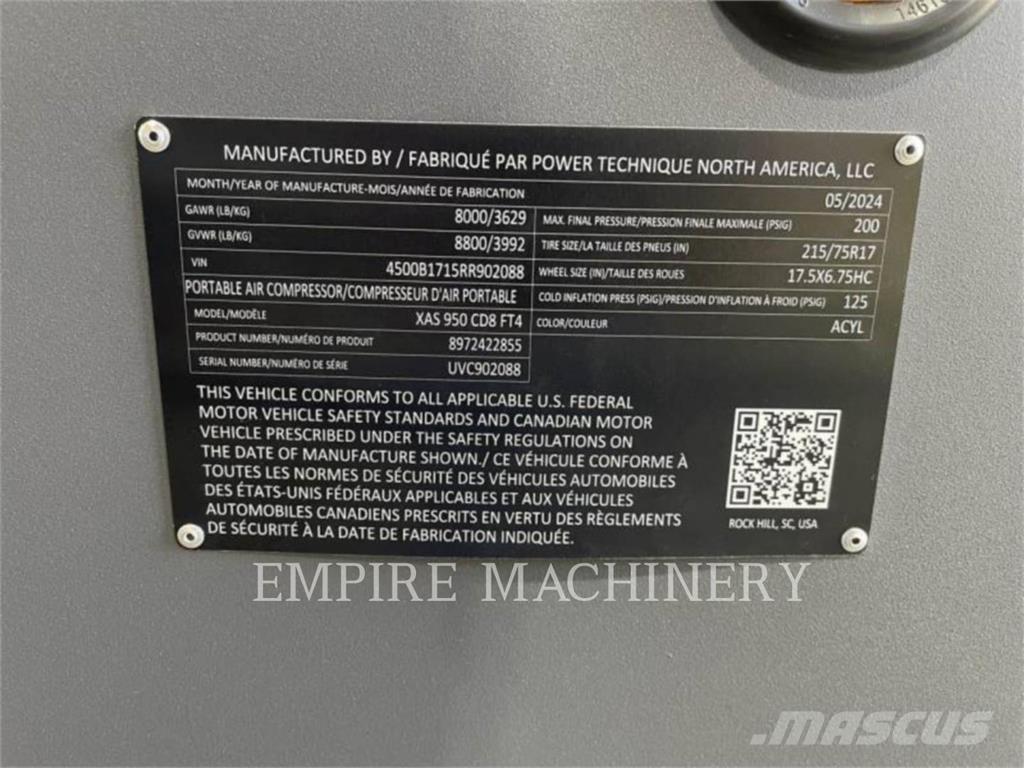 Atlas Copco XAS950CD Kompressorer