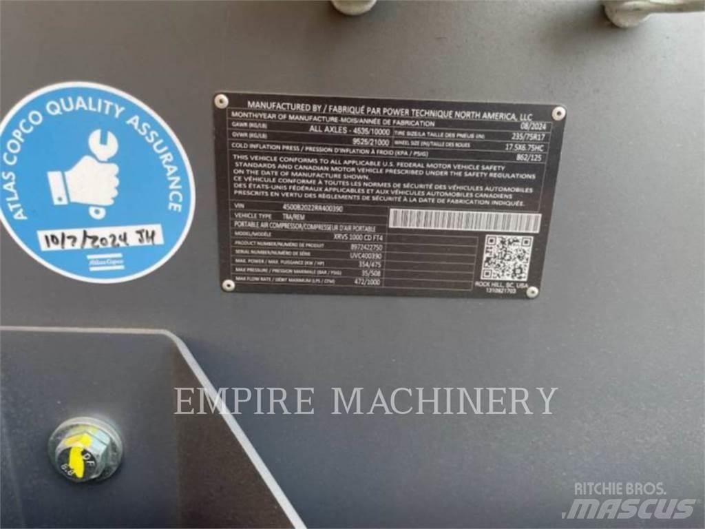 Atlas Copco XRVS1000CD Kompressorer