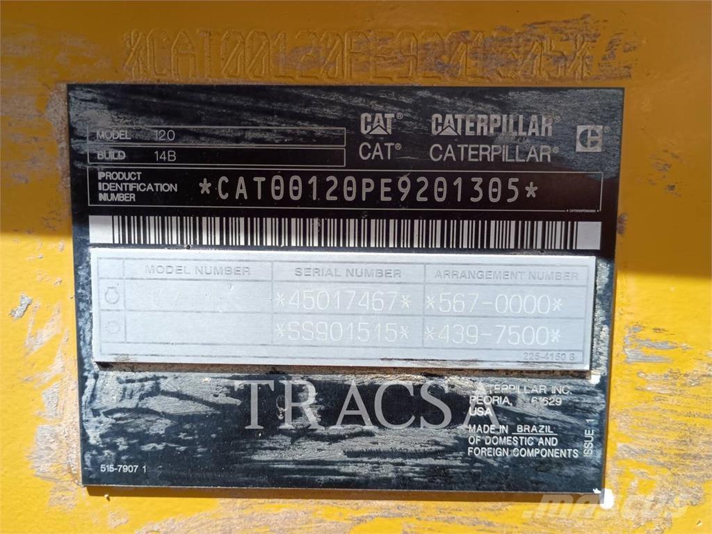 CAT 120 Väghyvlar