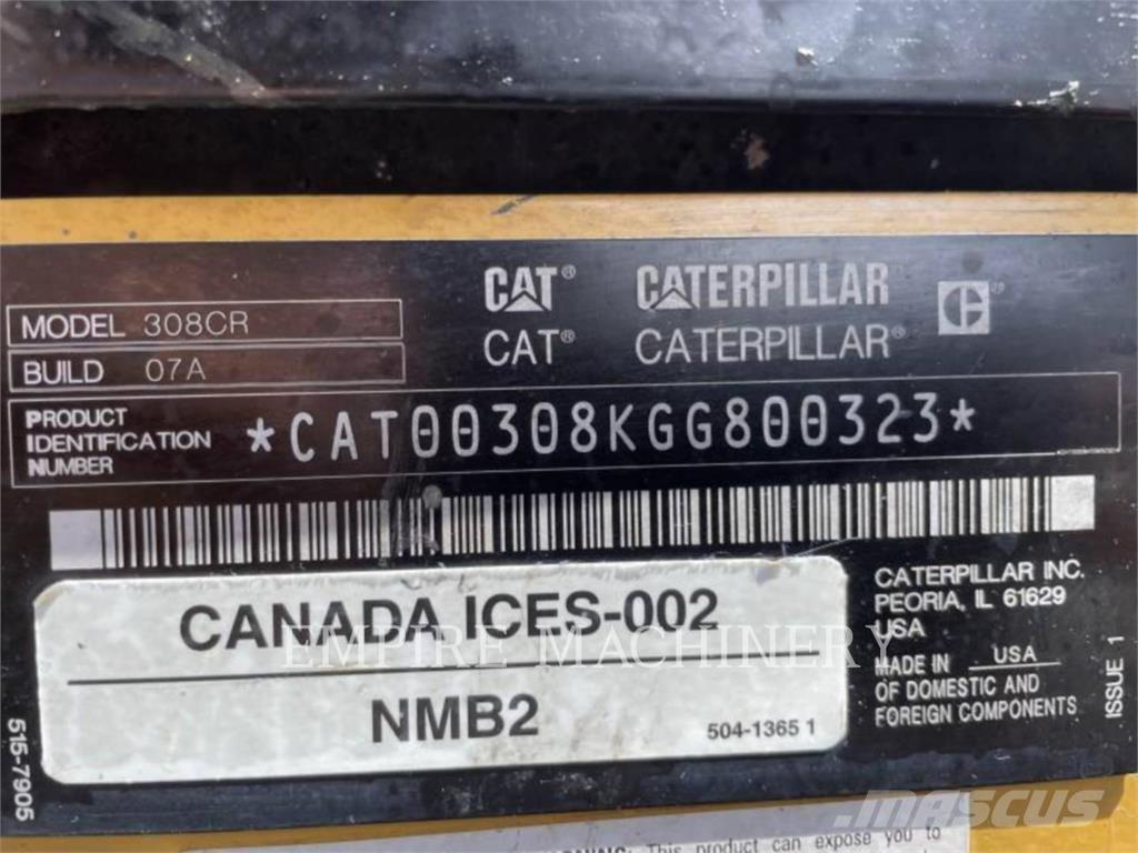 CAT 308-07 Bandgrävare