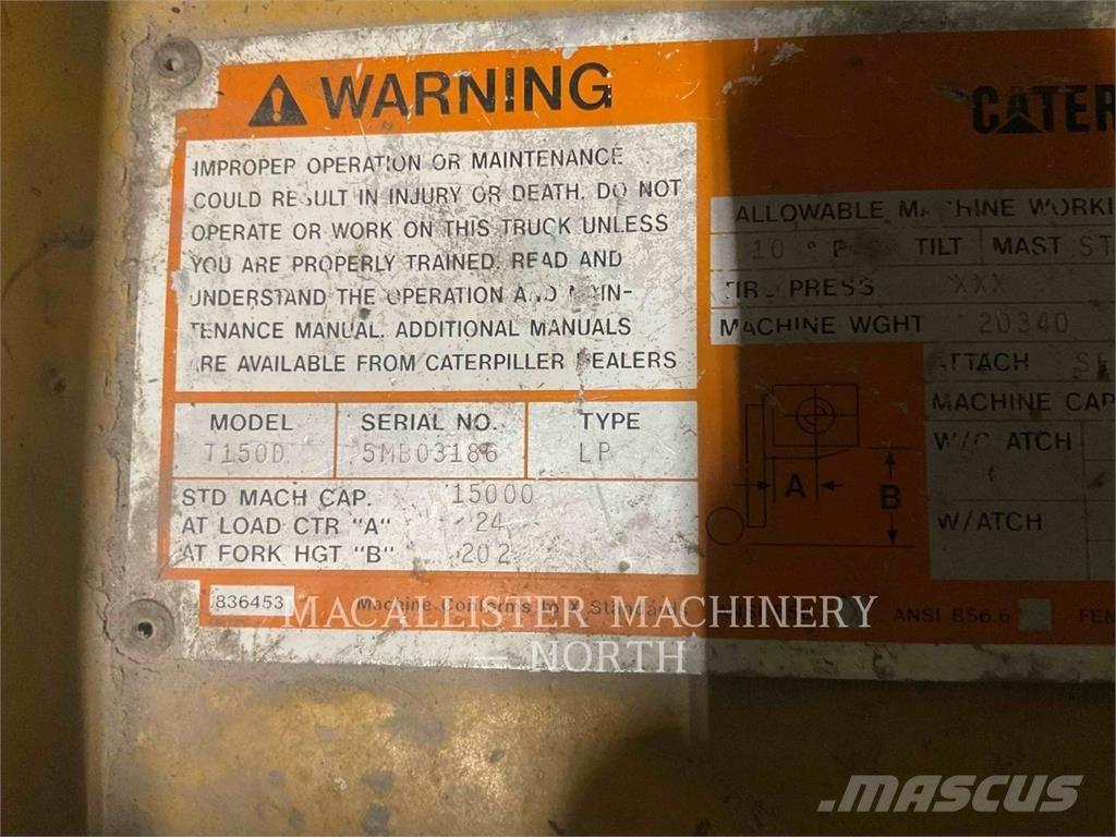 CAT T150D Övriga motviktstruckar