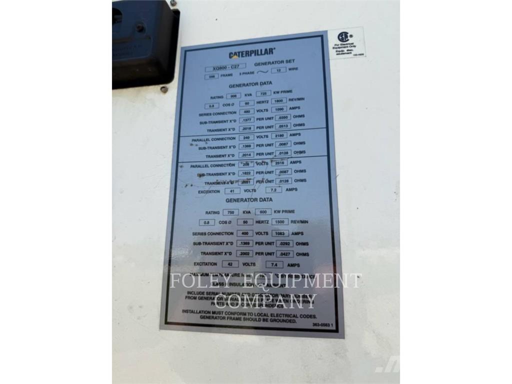 CAT XQ800 Övriga generatorer