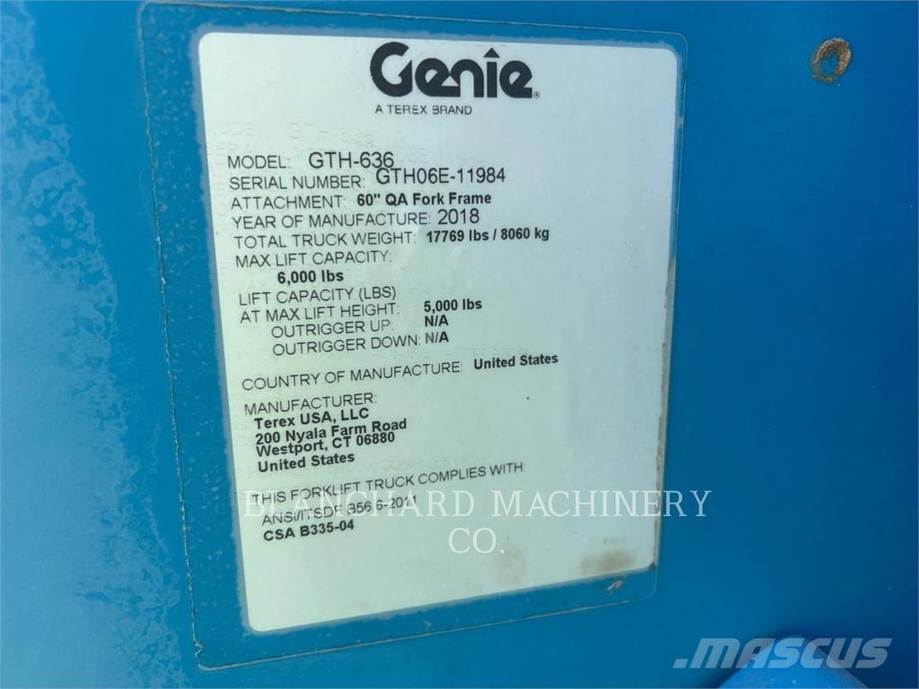 Genie GTH-636 Teleskoplastare