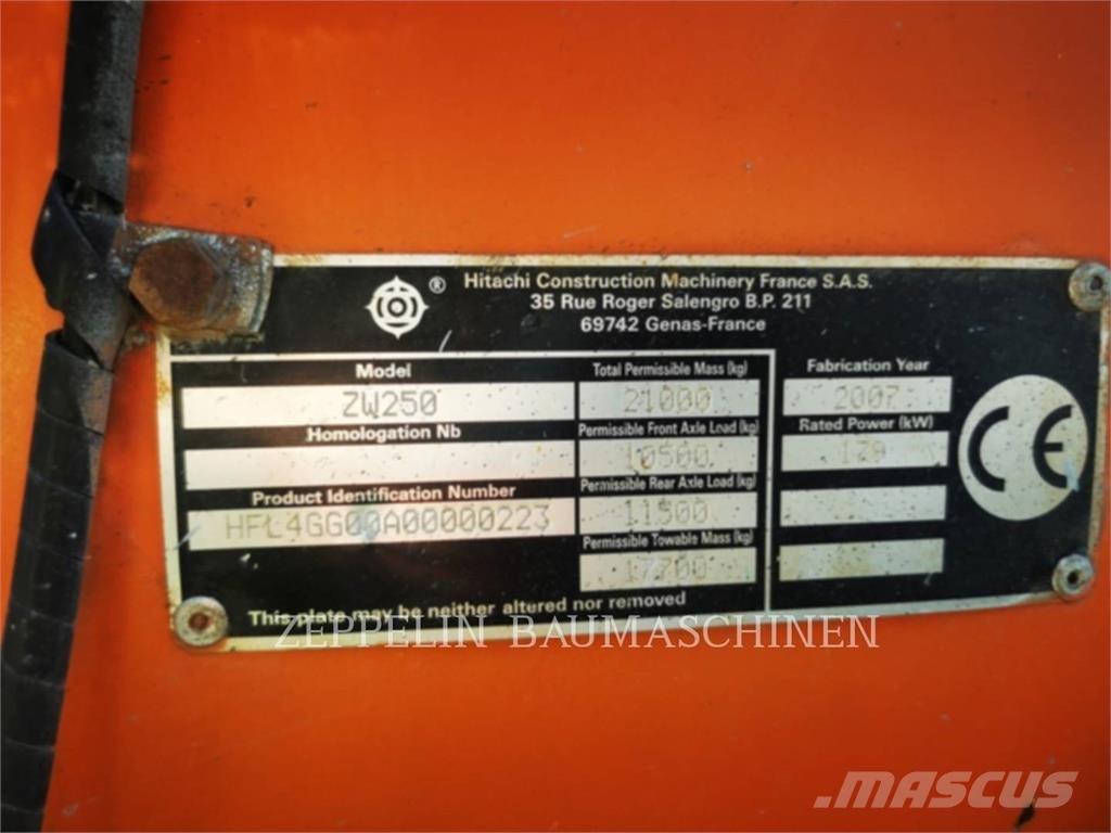 Hitachi ZW250 Hjullastare