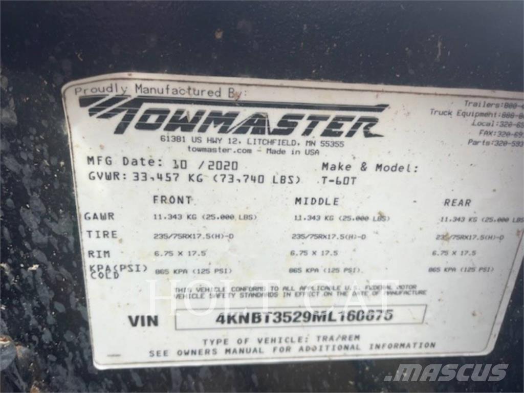 TOWMASTER T-60T Övriga släp