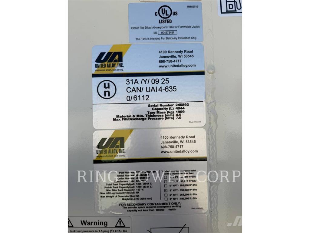 United 1250 GALLON Entreprenad - Övrigt