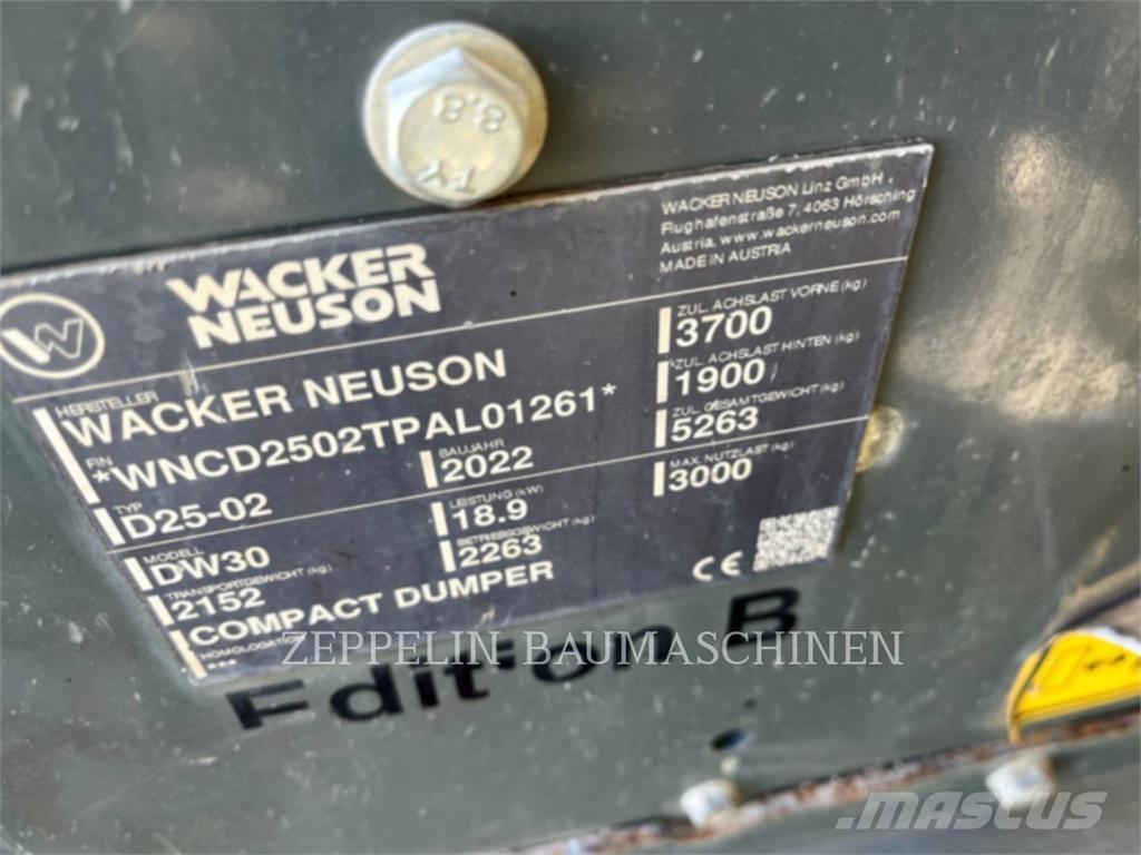 Wacker DW30 Midjestyrd dumper