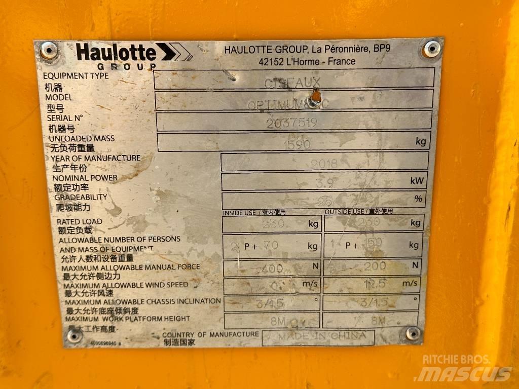Haulotte OPTIMUM 8 Saxliftar