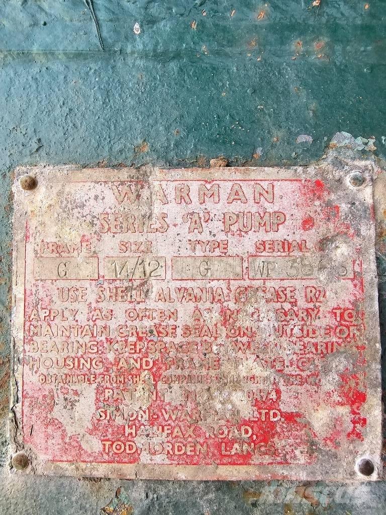 Warman pump 14/12'' Mudderverk