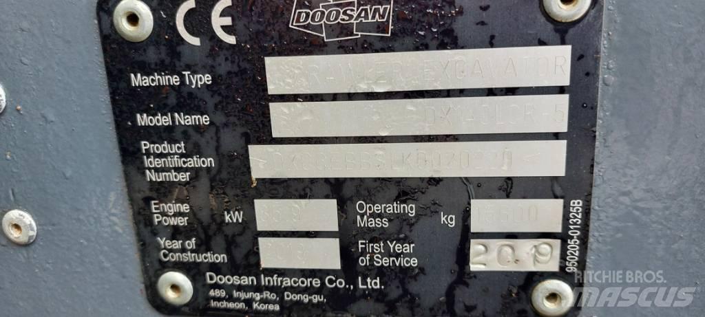 Doosan DX140LCR-5 Bandgrävare