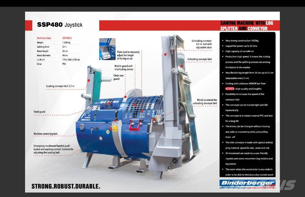 Binderberger SSP 480 Vedklyvar och vedkapar