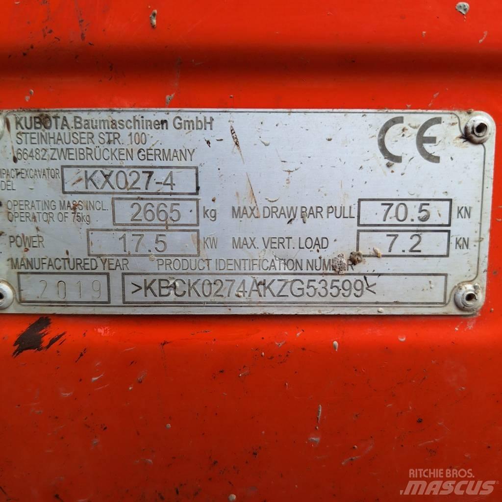 Kubota KX 027-4 Minigrävare < 7t