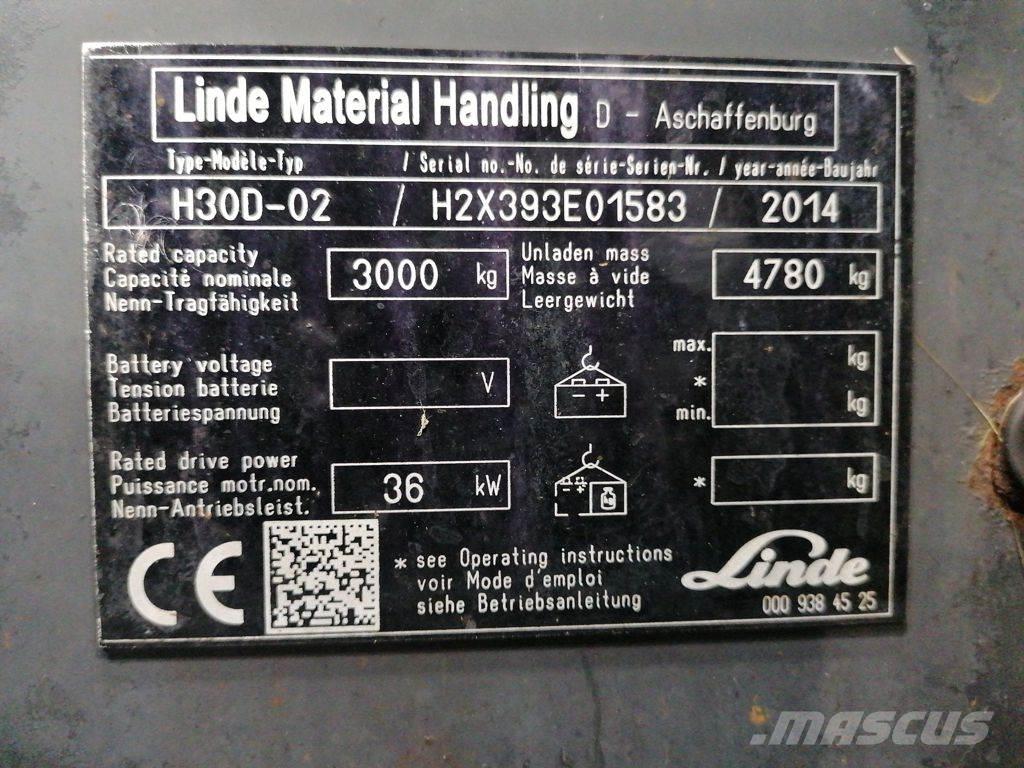 Linde H30D-02 Dieselmotviktstruckar