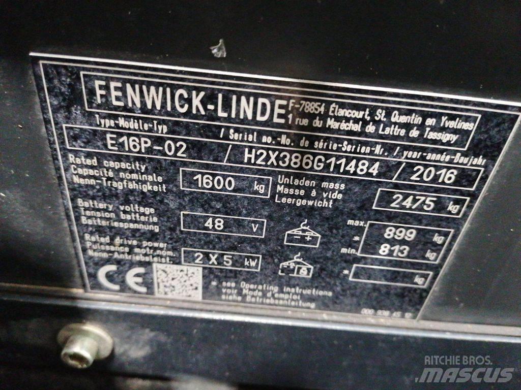 Linde E16P-02 Elmotviktstruckar