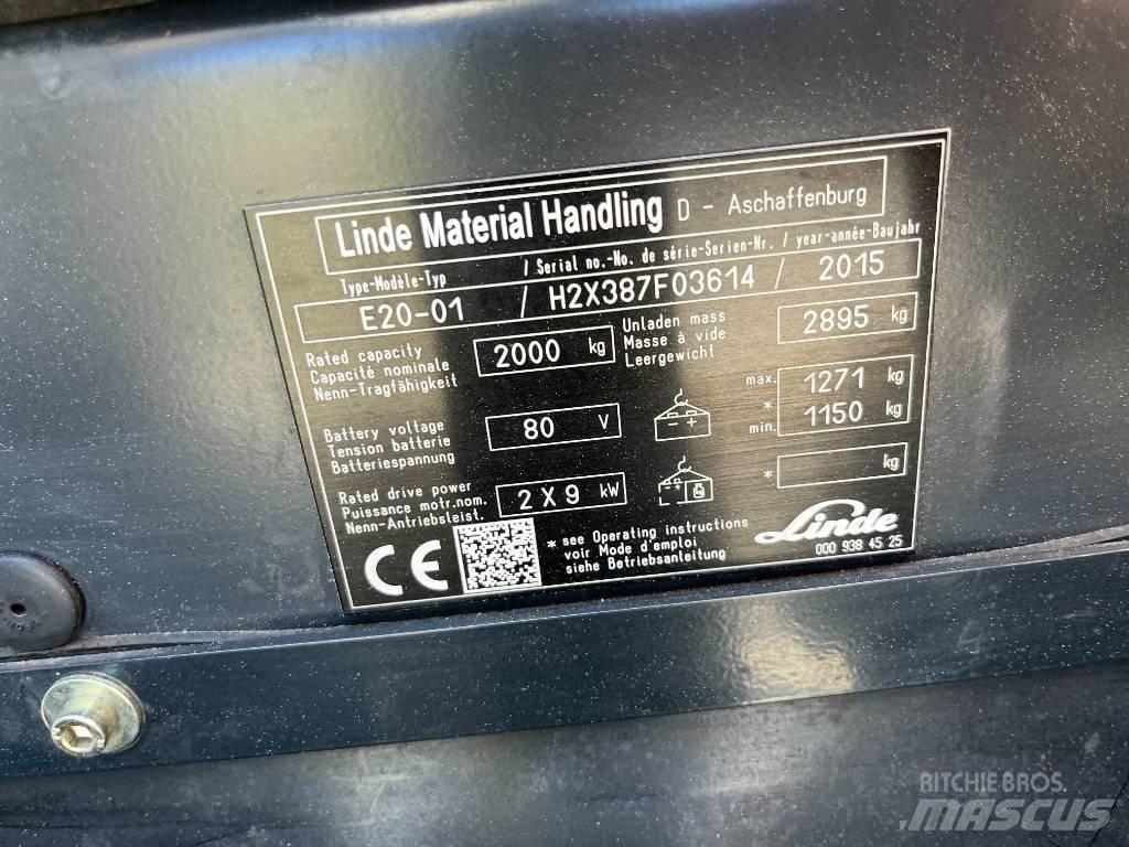 Linde E20-01 Elmotviktstruckar