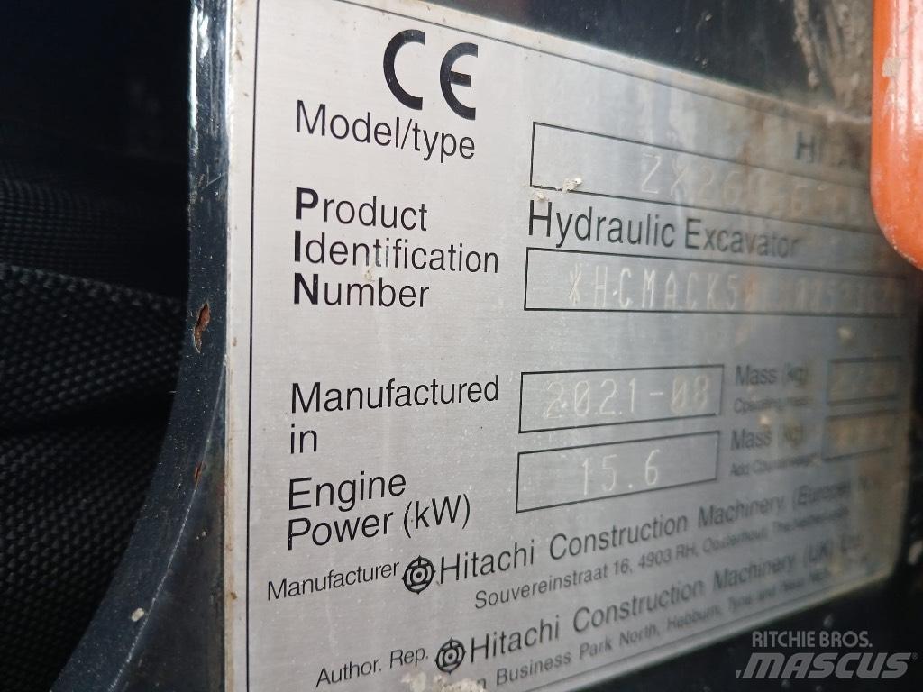 Hitachi ZX 26 U-6 Minigrävare < 7t