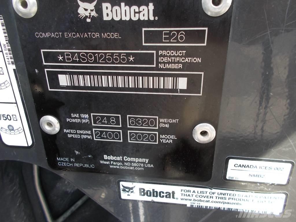 Bobcat E26GM Minigrävare < 7t