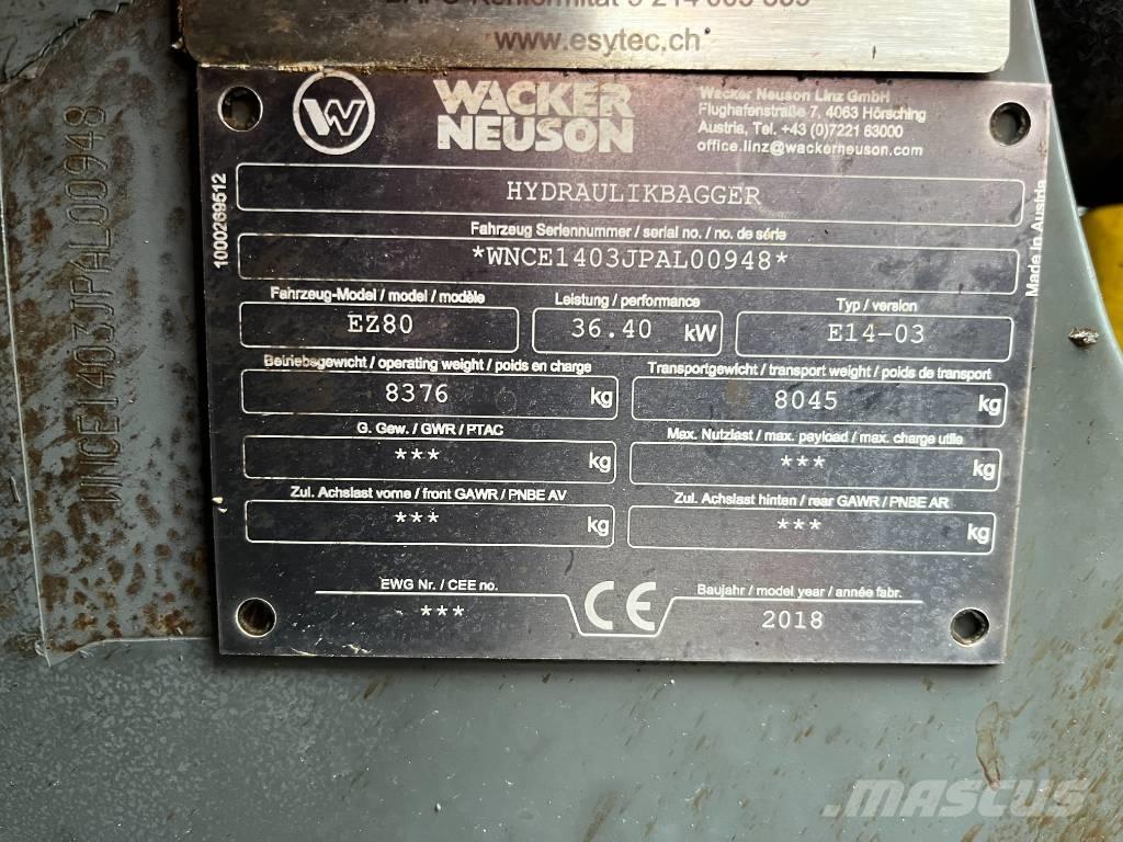 Wacker Neuson EZ 80 Midigrävmaskiner 7t - 12t