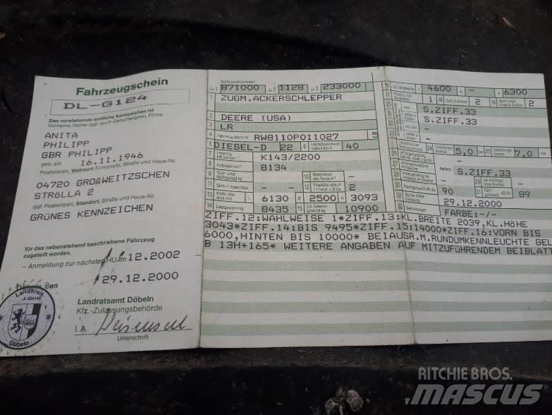 John Deere 8110 Traktorer
