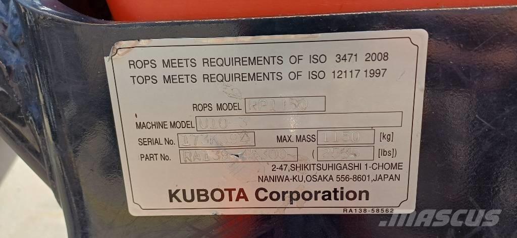 Kubota U 10-3 Minigrävare < 7t