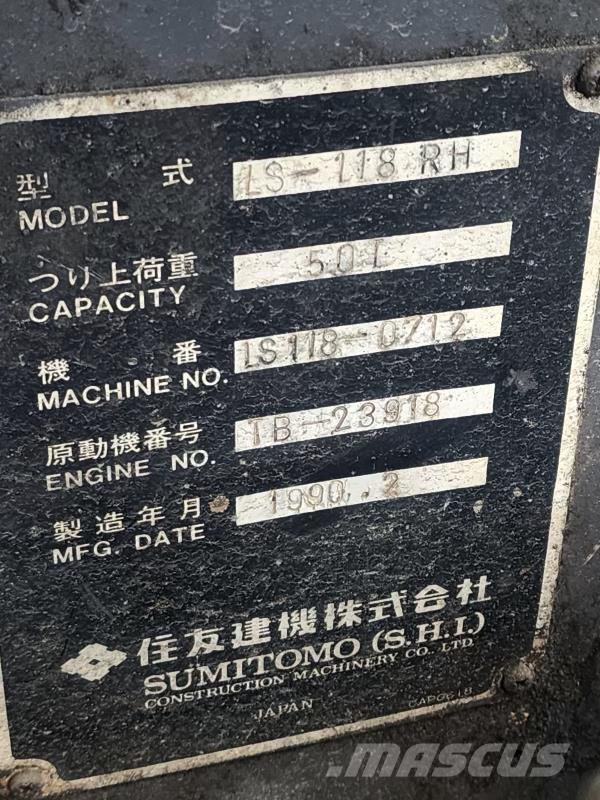 Sumitomo LS-118RH Bangående Kranar