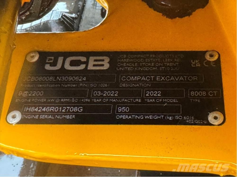 JCB MICRO 8008 Minigrävare < 7t