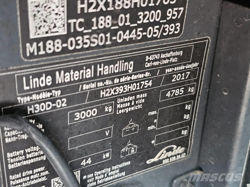 Linde H30D-02 Dieselmotviktstruckar