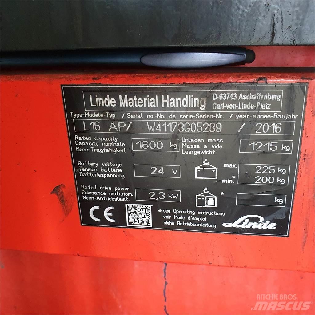 Linde L16AP Staplare-led