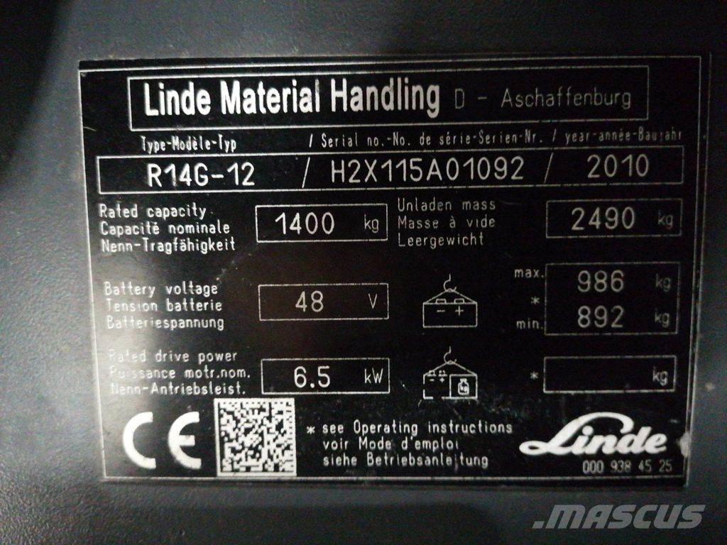 Linde R14G-12 Skjutstativtruck