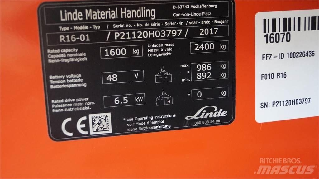 Linde R16 Skjutstativtruck