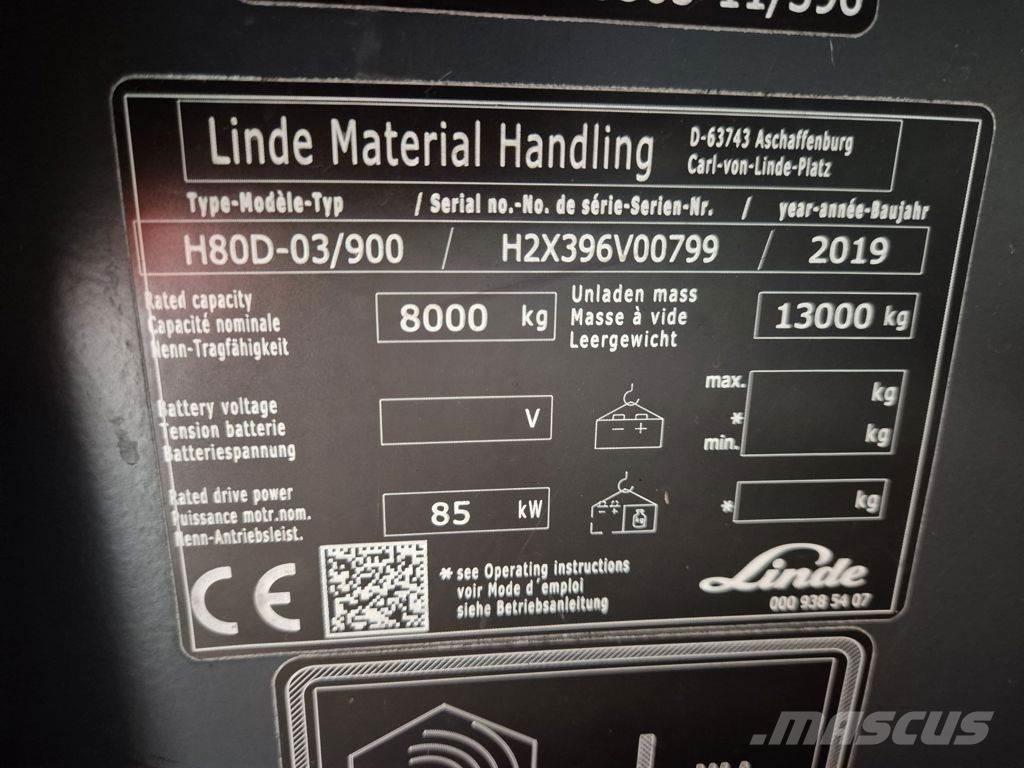 Linde H80D-03/900 Dieselmotviktstruckar