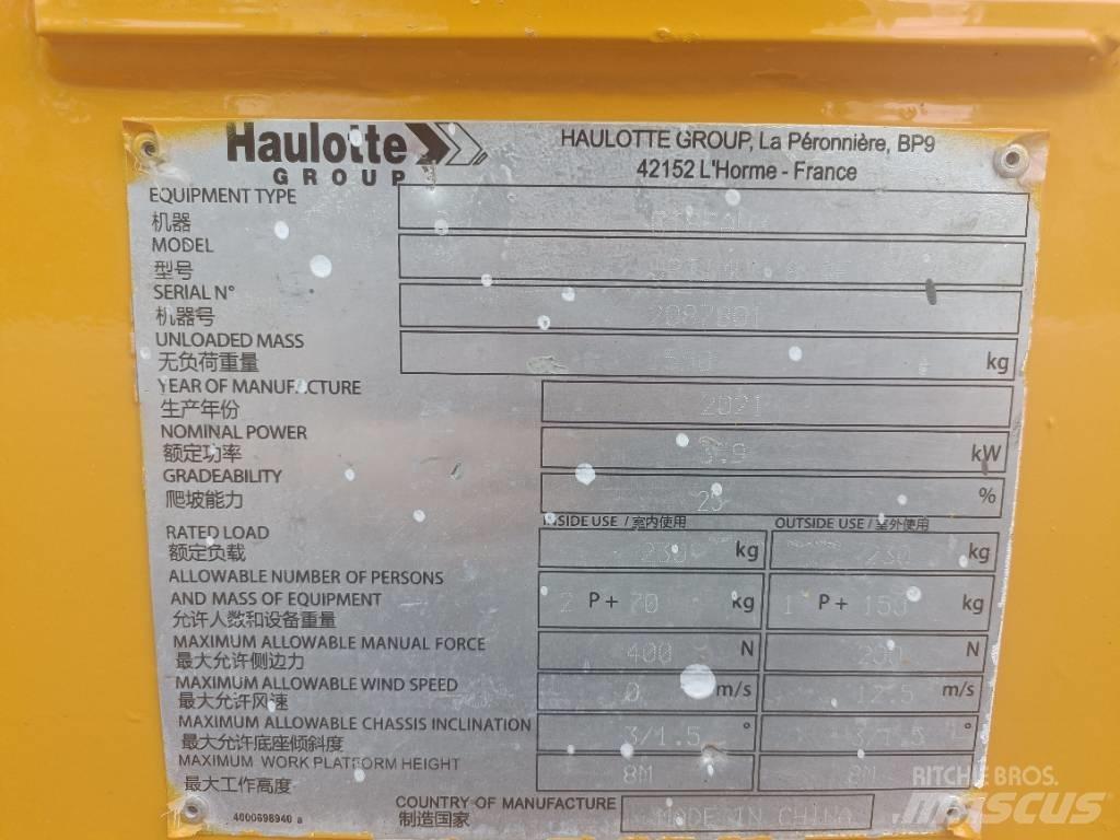 Haulotte OPTIMUM 8 Saxliftar