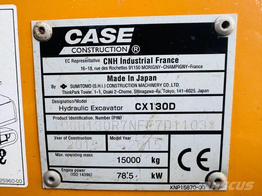 CASE CX 130 D Bandgrävare