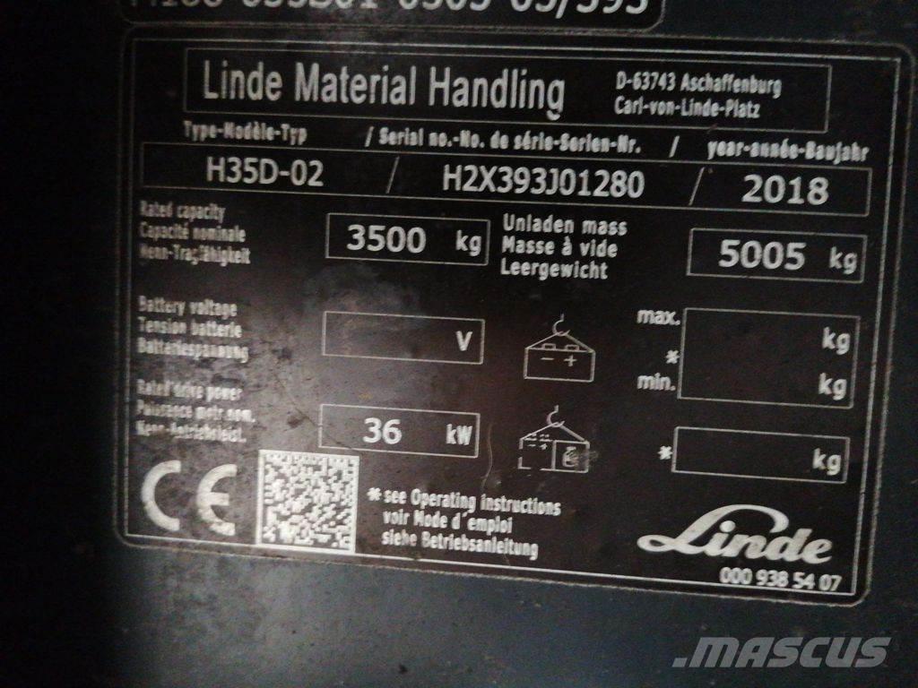Linde H35D-02 Dieselmotviktstruckar