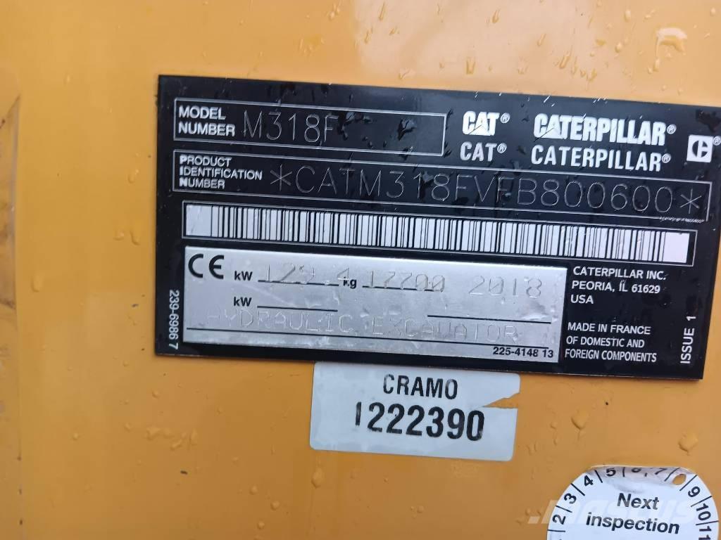 CAT M 318 F Hjulgrävare