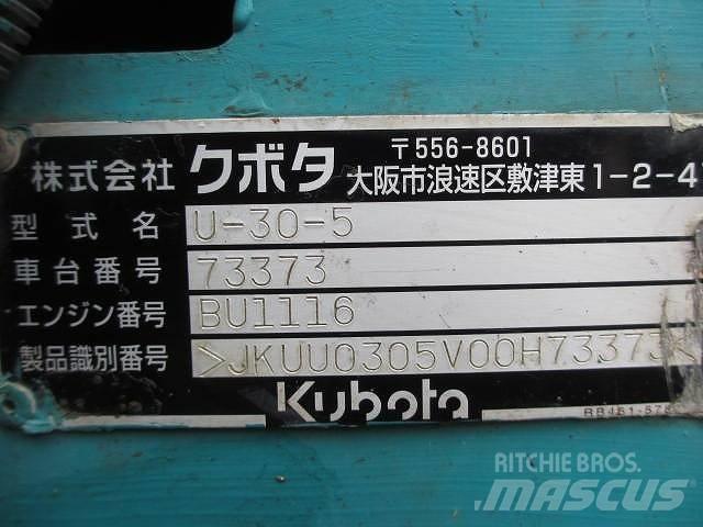 Kubota U 30-5 Minigrävare < 7t