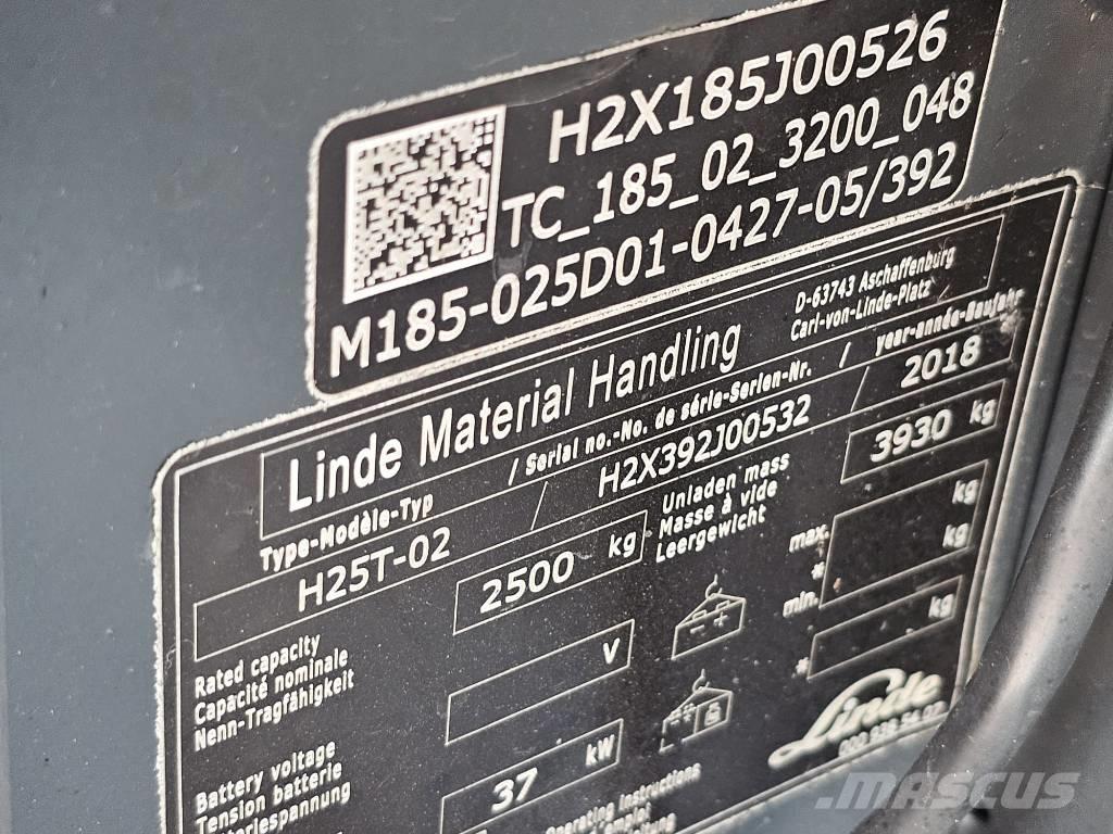 Linde H25T-02 Gasolmotviktstruckar