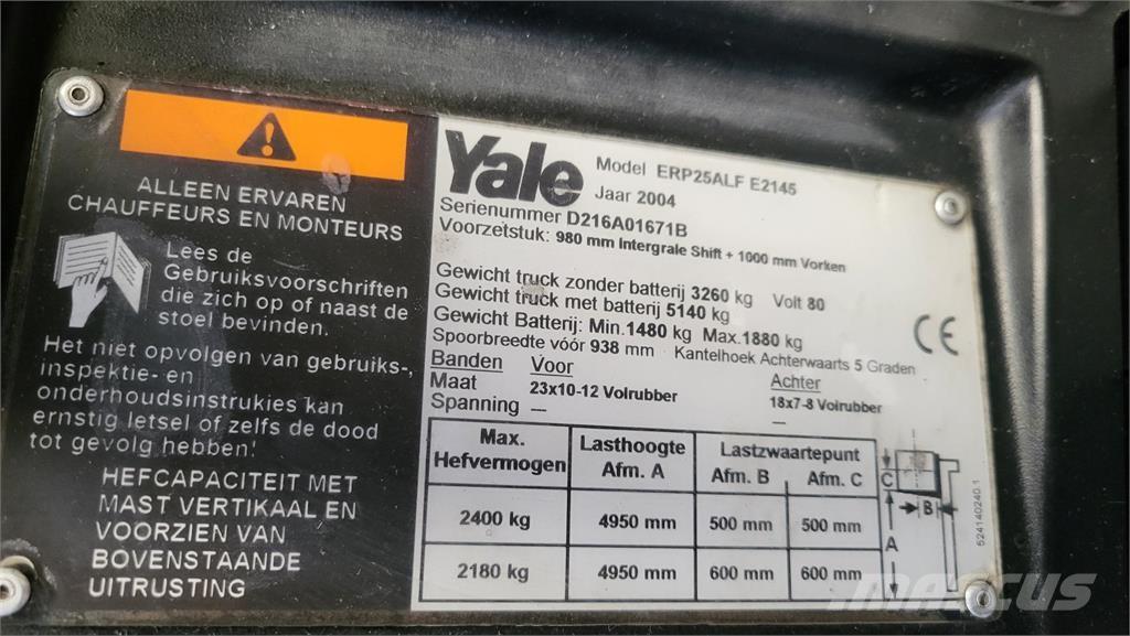 Yale ERP25ALF Elmotviktstruckar