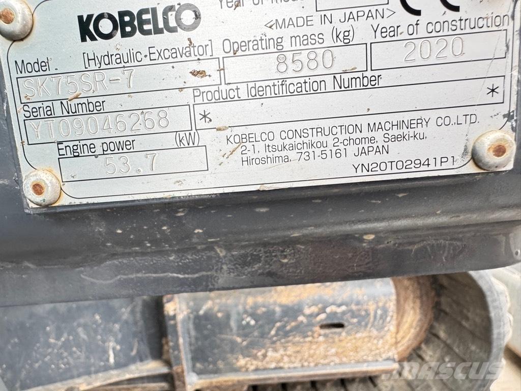 Kobelco SK75SR-7 Midigrävmaskiner 7t - 12t
