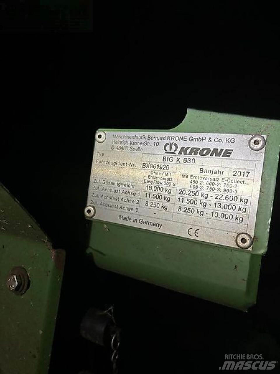 Krone big x 630 Självgående fälthackar