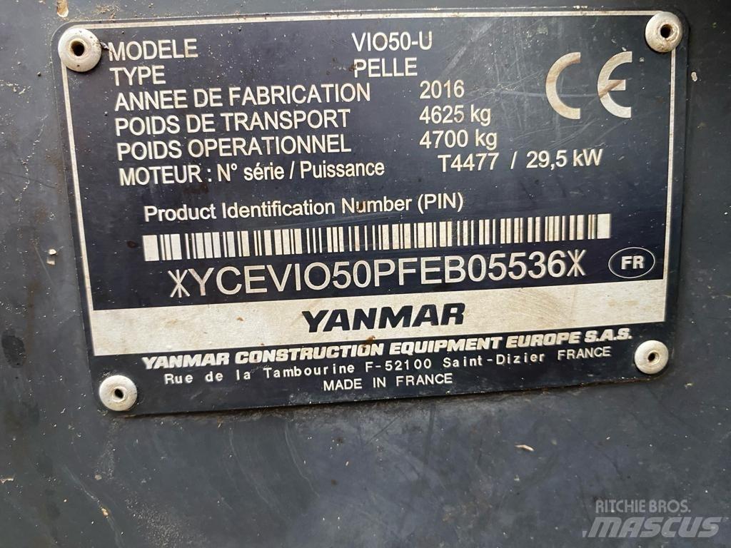 Yanmar Vio 50 U Minigrävare < 7t