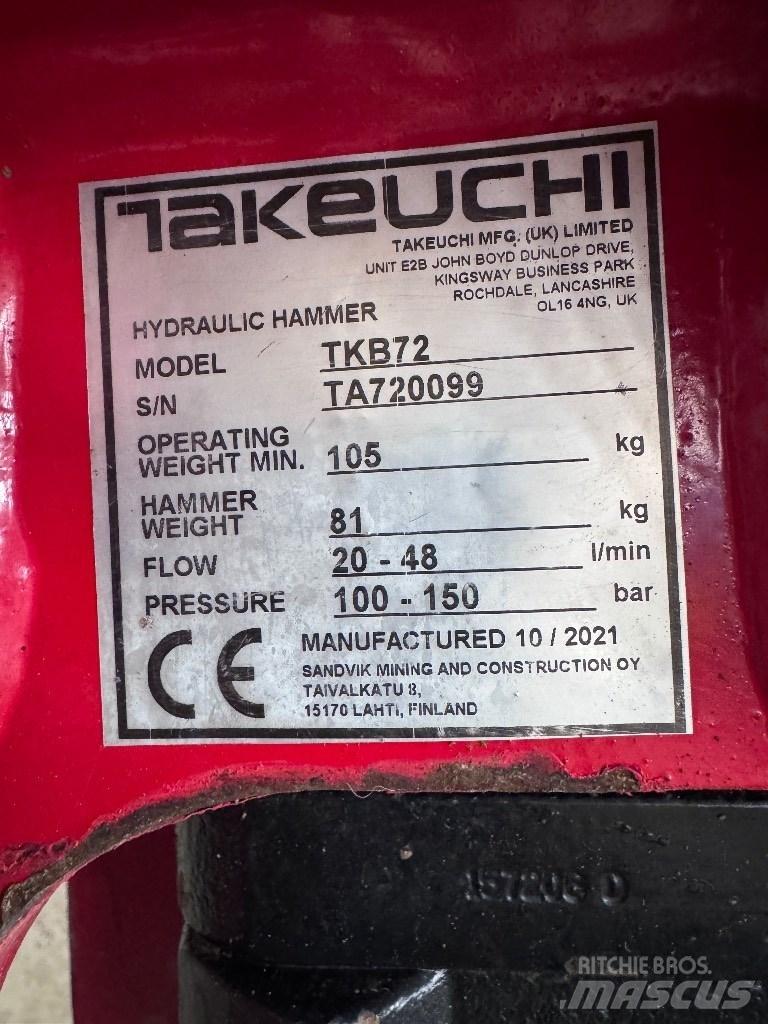 Takeuchi TB 219 Minigrävare < 7t