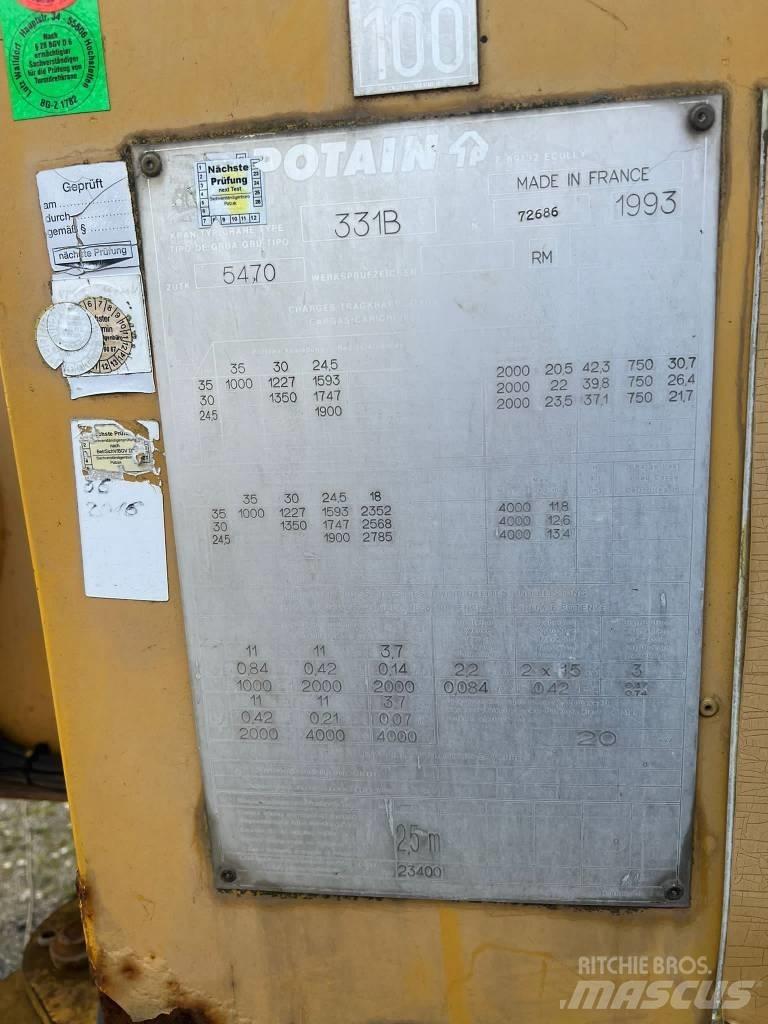 Potain GTMR 331 B Byggkranar