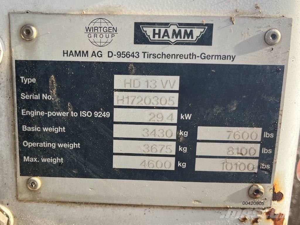 Hamm HD 13 VV Tvåvalsvältar