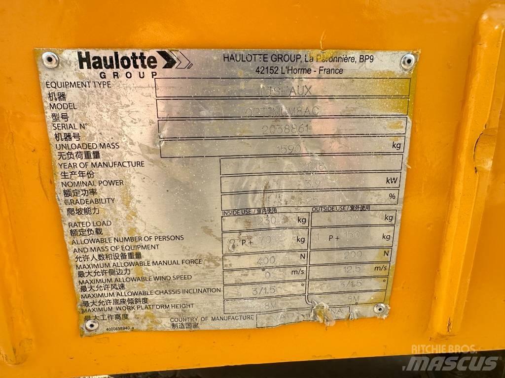 Haulotte OPTIMUM 8 Saxliftar