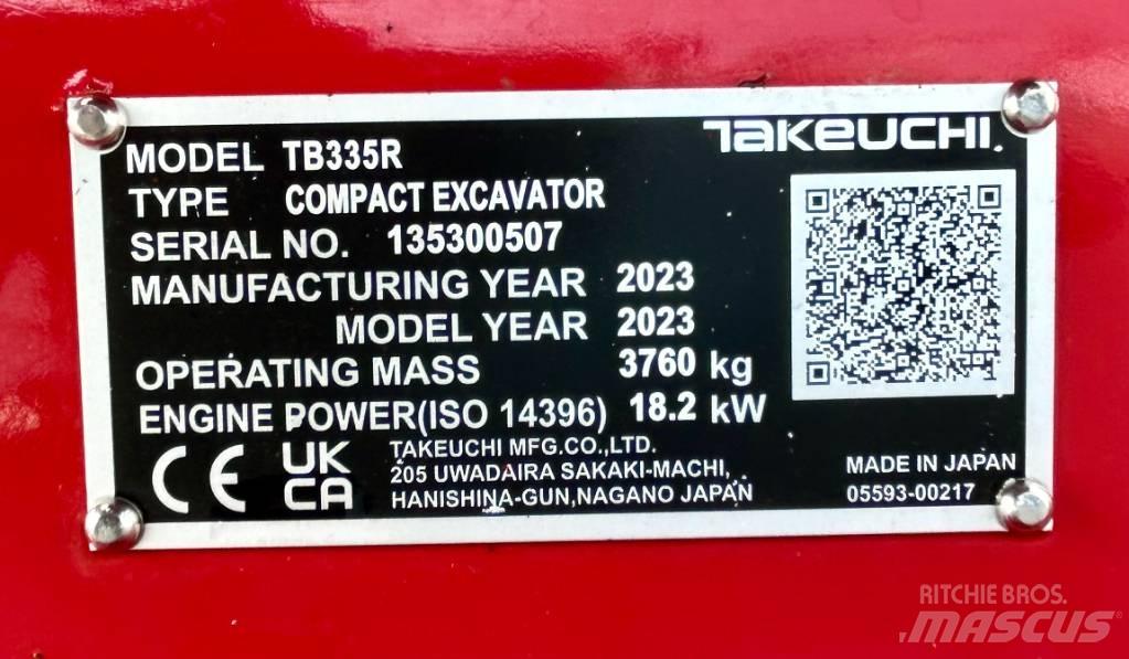 Takeuchi TB 335R V3 Minigrävare < 7t