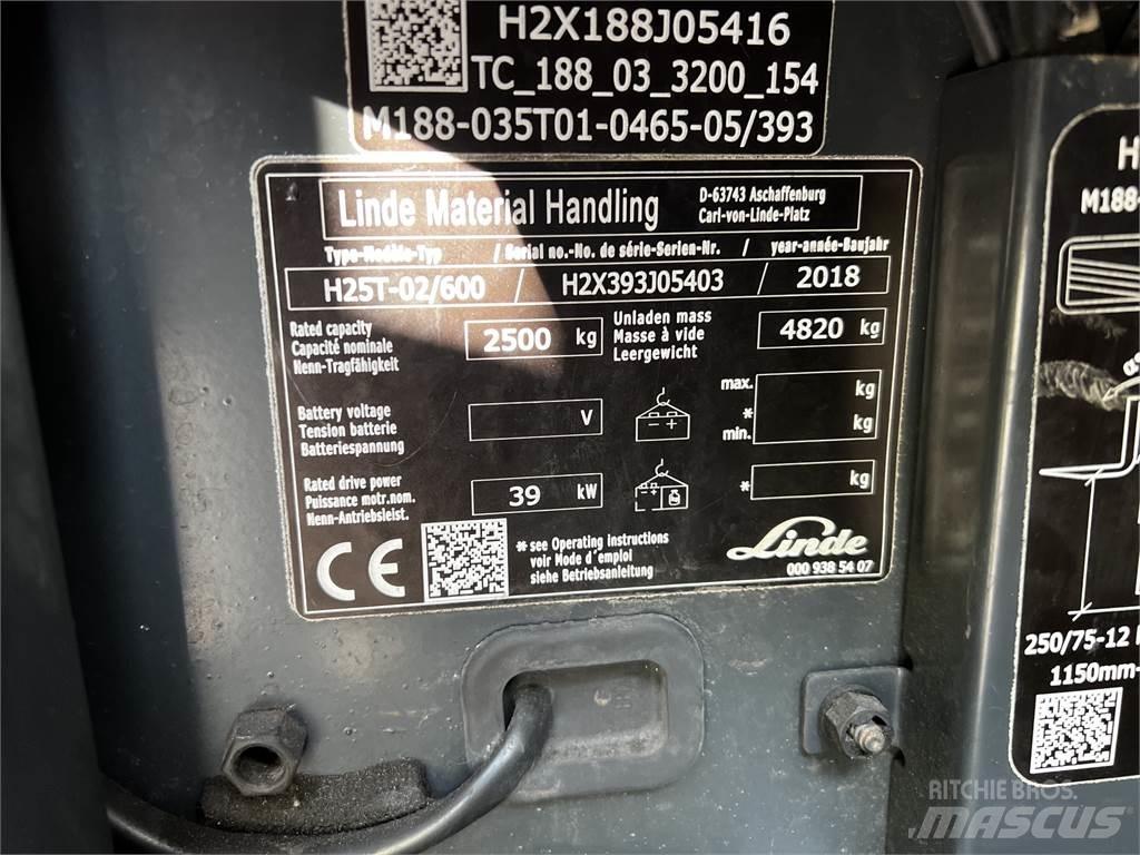 Linde H25T/600 Gasolmotviktstruckar